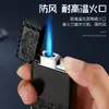 Dk6601 Sonido de Acero Explosión Fuerte Alta Potencia Llama Azul Encendedor a Prueba de Viento Personalizado Láser DIY Regalo Encendedor