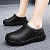 Sapatos Antiderrapantes para Cozinha Masculino Inverno Preto Slip-on Baotou Impermeáveis Sapatos de Trabalho Chef Profissional Sapatos de Proteção do Trabalho