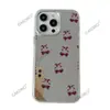 Popular Diseño de Cerezas de Pantalla Completa Estilo Japonés y Coreano Adecuado para iPhone 16, Funda Dura Antideslizante de Cobertura Total, Hermosa Funda de Teléfono con Agujero Grande para Apple 17