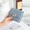 Nueva Cartera Plegable para Mujer Estilo Coreano PU Color Sólido Hebilla de Hoja 70% de Descuento Multifuncional Moda Cartera Plegable para Mujer