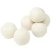 Fabricantes de Hebei suministran bola de fieltro de 7 cm 40 g lana color natural bola de lana de Nueva Zelanda bolsa de tela bola para la lavandería