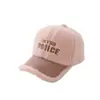 Boné de baseball infantil quente com forro de fleece para outono e inverno, bordado de letras, chapéu de bebê, boné com bico de pato à prova de vento para atividades ao ar livre, transfronteiriço