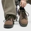 Botas de Trabalho Retrô Americanas Masculinas Outono Nicho High-End Myllard Sola Grossa Cano Baixo Couro Calçados Casuais Masculinos