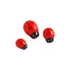 Accesorios de resina de animal mariquita roja de dibujos animados para manualidades DIY con pegamento de crema, fundas de teléfono, hebillas de zapatos y materiales para accesorios para el cabello