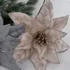 Vendas diretas do fabricante: flores de Natal transfronteiriças, flores artificiais, flores de veludo, enfeites de árvore de Natal, acessórios para guirlanda de videira, decorações