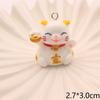 Gato da Sorte Fofo de Desenho Animado Pingente Feito à Mão Caseiro DIY Pingente Bolsa Colar Pulseira Chaveiro Pingente Acessórios