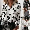 2024 Aliexpress Wish Aliexpress Outono Manga Longa Babados Decote V Suéter Camisa de Botão Roupa Feminina