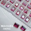 Diamante de Cristal Rectangular de Ángulo Recto con Base Puntiaguda Transparente Hielo Brillante Dulce de Roca Diamante para Uñas Decoración de Uñas de Lujo Ligero K9 de Alta Calidad