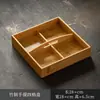 Plato para Pasteles de Té Casero Caja de Almacenamiento de Frutas y Verduras de Bambú Estilo Chino Bandeja Compartimentada para Frutas Secas Caja de Bocadillos para Sala de Té Plato de Frutas