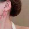 Pendientes de Flor Hueca Coloridos de Dopamina de Verano para Mujer, Aretes de Estilo Vacacional de Nicho, Modernos y Versátiles, Pendientes Súper Bonitos