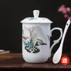 Caneca de Escritório Feminina Caneca de Chá de Cerâmica Jingdezhen Caneca de Leite Caneca de Café Caneca de Água Caneca Pode Ser Impressa com Logo Nome