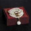 Joyería Pulsera Original de Raíz de Bodhi Natural Jade Blanco Bodhi 108 Cuentas Cuenta Cuenta Pulsera de Bodhi para el Cabello