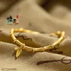 Nuevo Brazalete de Nudo de Bambú de Alta Gama Estilo Chino, Brazalete de Nudo de Bambú Hoja de Bambú para Mujer, Mismo Estilo que el de Zhou en Xiaohongshu