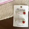 Estilo Nuevo de Primavera Fresco Floral Lunares Botón Geométrico Infantil Pinza para el Cabello Pinza Lateral Pinza para el Flequillo