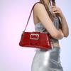 Moda coreana Bolso baguette sexy de moda Ropa de trabajo Bolso de axila Nuevo para mujer Bolso de hombro de alta gama con estampado de cocodrilo estilo motocicleta