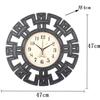 Reloj Retro de Estilo Europeo Simple Sala de Estar Reloj de Pared Moderno Creativo Hogar Dormitorio Reloj de Cuarzo Silencioso Reloj Redondo