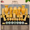 Frete Grátis SF Jade Natural Jade Bege Itens Funerários Ornamentos para Urnas Sepultamento Acompanhamento Funerário Produtos Funerários