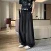 Pantalones de Verano Finos Rectos de Pierna Ancha Relajados de Seda Helada para Hombre Estilo Cleanfit Old Money en Color Albaricoque