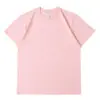 Camiseta Casual Masculina de Manga Curta 230G Algodão Peso Alto Tubo Contínuo Sem Costura Tecida Camisa Base Masculina de Manga Curta Camiseta Masculina e Feminina