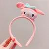 Sanrio Faixa de Cabelo Bonito Plush Face Wash Maquiagem Acessórios para o Cabelo Tridimensional Boneca Super Cute Girl Soft Hair Band