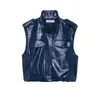 Primavera 2026 Nuevo Estilo Estilo Europeo y Americano Chaleco de Tirantes Efecto Piel Chaleco para Mujer sin Mangas Top de Piel PU