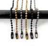 Cadena de Hilo de Hierro de 2.4 mm Cadena de Perlas Redondas Color Bronce Negro Pistola Cadena para Etiqueta Etiqueta para Zapato Bolsas Accesorios para Manualidades Niquelados