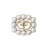 Broche profesional Amasht AMS con letras y diamantes de imitación de aleación de perlas, accesorio personalizado para chaqueta de mujer.