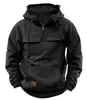 Suéter retro de color sólido con capucha transfronterizo de Amazon American para hombre, abrigo de manga larga para otoño e invierno, para jóvenes, de comercio exterior