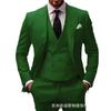 Nuevo Verde Europeo Americano Tallas Grandes Comercio Exterior Talla Grande Traje Tres Piezas Novio Padrino Anfitrión Banquete Traje