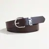 Fábrica direta novo cinto coreano feminino retro moda Joker jeans decorativo letra simples ins cinto