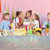 Toalha de Mesa Amazon Prata Arco-Íris Transfronteiriça Plástico Holográfico com Glitter Descartável Laser Disco Suprimentos para Festa de Aniversário