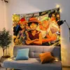Tapiz de Anime One Piece Naruto Tela de Fondo para Sala de Transmisión en Vivo Tapiz de Pared Mercancía de Anime Lienzo