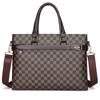 Portafolio a Cuadros para Hombre Negocios Portátil Hombro Bandolera Bolsa para Documentos de Computadora Bandolera para Hombre Negocios Casual