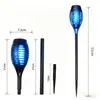 Luces de Llama Solares para Exteriores Transfronterizas, Luces de Antorcha de Halloween, Luces para Exteriores, Luces para Acampar al Aire Libre, Luces de Suelo, Luces para Césped