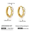 Aretes Originales de Acero de Titanio Jieding, Lujosos y Sofisticados, Clips para Orejas con Colgante de Zircón en Forma de Corazón y Gota de Agua, Aretes de Acero Inoxidable para Ventas Transfronterizas