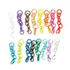 Cadena Creativa de Cuatro Secciones Pintada de Colores para Bricolaje con 303 Accesorios de Broche de Langosta, Colgante de Cuentas, Llavero, Colgante para Llavero