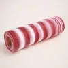 Malla Dorada Plateada de 26 cm/10 Yardas para Manualidades Árbol de Navidad Malla Brillante Rollo Decoración Boda Decoración Navideña Empaque de Regalo