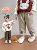 Pantalones de Algodón para Niñas Invierno Engrosado 2024 Nuevo Pantalón Acolchado de Tres Capas para Niños Ropa de Invierno para Bebé A Pantalones para Invierno
