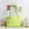 Bolsa Tote Feminina Nova de Grande Capacidade para Outono e Inverno, Bolsa de Ombro, Bolsa Feminina Acolchoada Floral Colorida