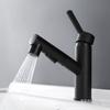 Grifo monomando para lavabo gris plomo caliente y frío, grifo para enjuague bucal, lavabo, fregadero, hogar, balcón, baño