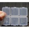Caja de medicamentos con seis rejillas en braille, transparente, con clasificación abatible, mini, portátil, pequeña, de plástico PP