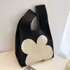 Bolso Tote Nuevo de Moda con Lindo Diseño de Animal, Bolso de Mano Versátil para Mujer, Estilo Coreano y Japonés, Bolso de Punto para Exteriores para Damas
