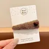Pinza para el Cabello de Lana con Estampado de Leopardo para Otoño e Invierno para Mujer, Elegante Pinza para Flequillo Lateral, Pinza BB de Gama Alta para Pelos Sueltos, Pasador de Moda Estilo Retro