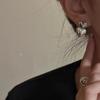 Pendientes sencillos de botón con forma de amor para mujer, combinables, apilables, modernos, personalizados, de plata S925, con pasador, estilo Ins, pendientes de nicho a la moda.