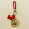 Llavero de Oro Puro 999 con Forma de Moneda Colgante para Bolso Venta al por Mayor Recuerdo Promoción en Transmisión en Vivo Regalo