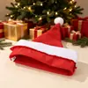 Chapéu de Natal Grande Vermelho Não Tecido Suprimentos de Decoração de Natal Acessórios de Cabelo para Adultos e Crianças Chapéu de Papai Noel para Festa