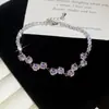 ¡Pulsera apilada de diamantes de colores! Pulsera de calabaza con circonita chapada en oro real, joyería de diseño niche estilo ins coreano para mujer