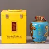 Botella de Vino de Cerámica Jingdezhen Vintage Olla de Vino Sellada Serpiente Espiritual Xianrui Relieve Venta al por Mayor Tallado 5 Jin Alto Valor de Color Jarra de Vino