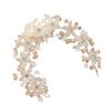 Tocado Nupcial Estilo Coreano, Accesorios de Flores Hechos a Mano, Accesorios para el Cabello de Boda, Diadema de Cristal, Diadema de Lazo de Perlas