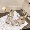 Botas de Cristal para Niñas 2026 Nuevas Botas de Cuero Otoño e Invierno Zapatos para Niños Botines de Princesa con Forro de Felpa Botas Martin